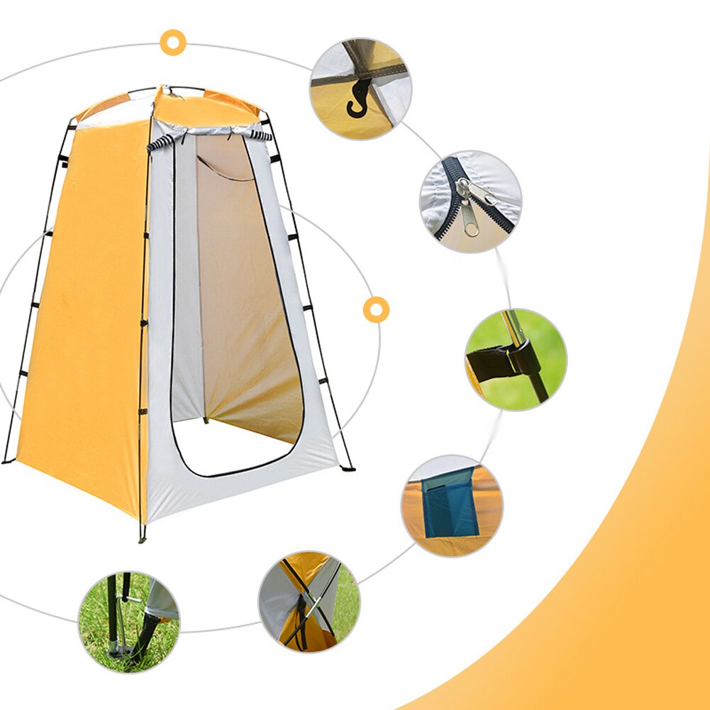 Cheap Goat Tents Outdoor Camping Tent Portable Shower Bath Tents Changing Fitting Room Rainproof Shelter Beach Mountain Toilet   